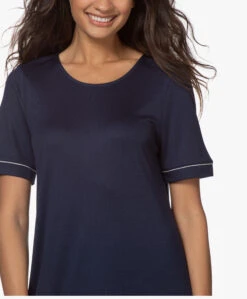 Hanro Natural Comfort Tencel Nachthemd - Deep Navy -Mode Kleding 201105 50608b2c f428 4ff6 87df fdc3e08c2bc1