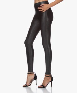 Spanx® Ready-To-Wow! Faux Leather Leggings - Zwart