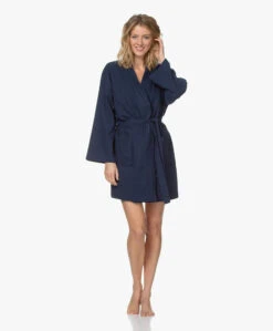 Hammam34 Cranes Geborduurde Katoenen Kimono - Navy -Mode Kleding 201119 b9ab694a b263 48aa be96 aa53cd4bd29b