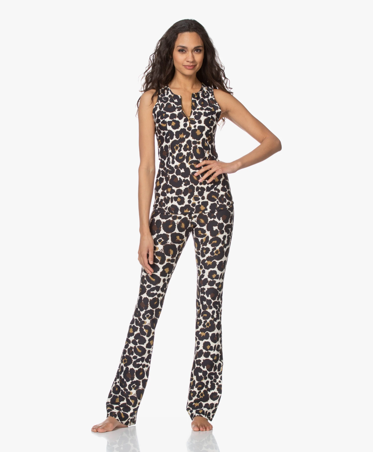 Deblon Sports Rosy Compressie Top - Leopard Off-White 9 Deblon Sports Rosy Compressie Top - Leopard Off-White - Afbeelding 9