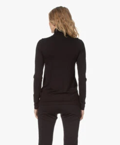 Studio .Ruig Tale Viscose Jersey Colshirt - Zwart -Mode Kleding 210209 ffe9a134 bf49 45be b811 80147943342e