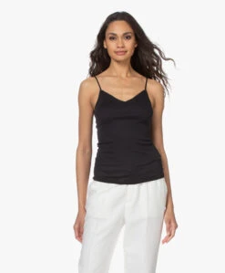 Hanro Cotton Seamless V-Hals Spaghetti Top - Zwart 20 Hanro Cotton Seamless V-Hals Spaghetti Top - Zwart -Mode Kleding 210223 7bd9133d a2b4 499b a2f7 f4697d757c5b
