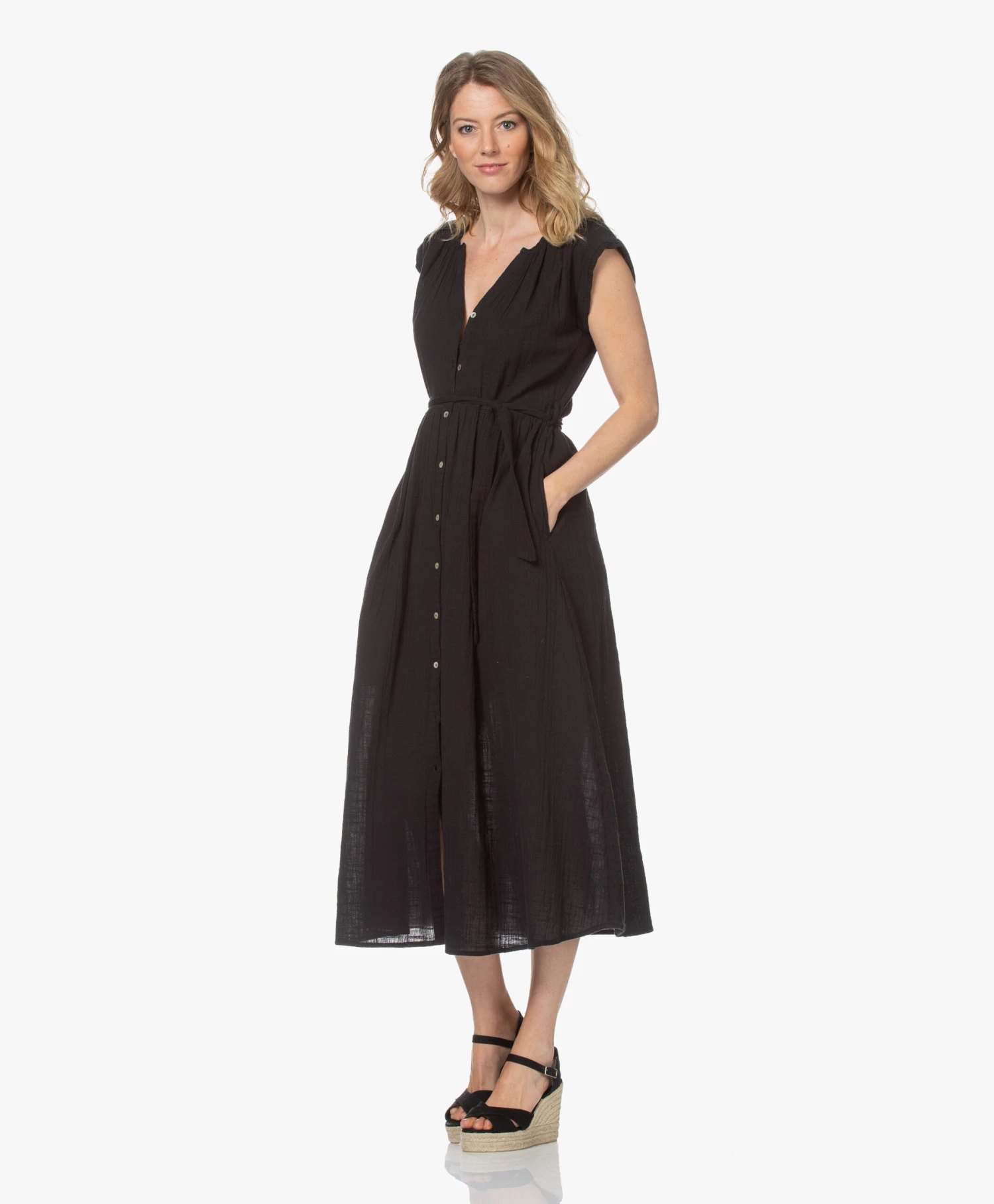 Castañer Blaudell 10,5Cm Canvas Espadrilles Met Sleehak - Zwart 5 Castañer Blaudell 10,5Cm Canvas Espadrilles Met Sleehak - Zwart - Afbeelding 5