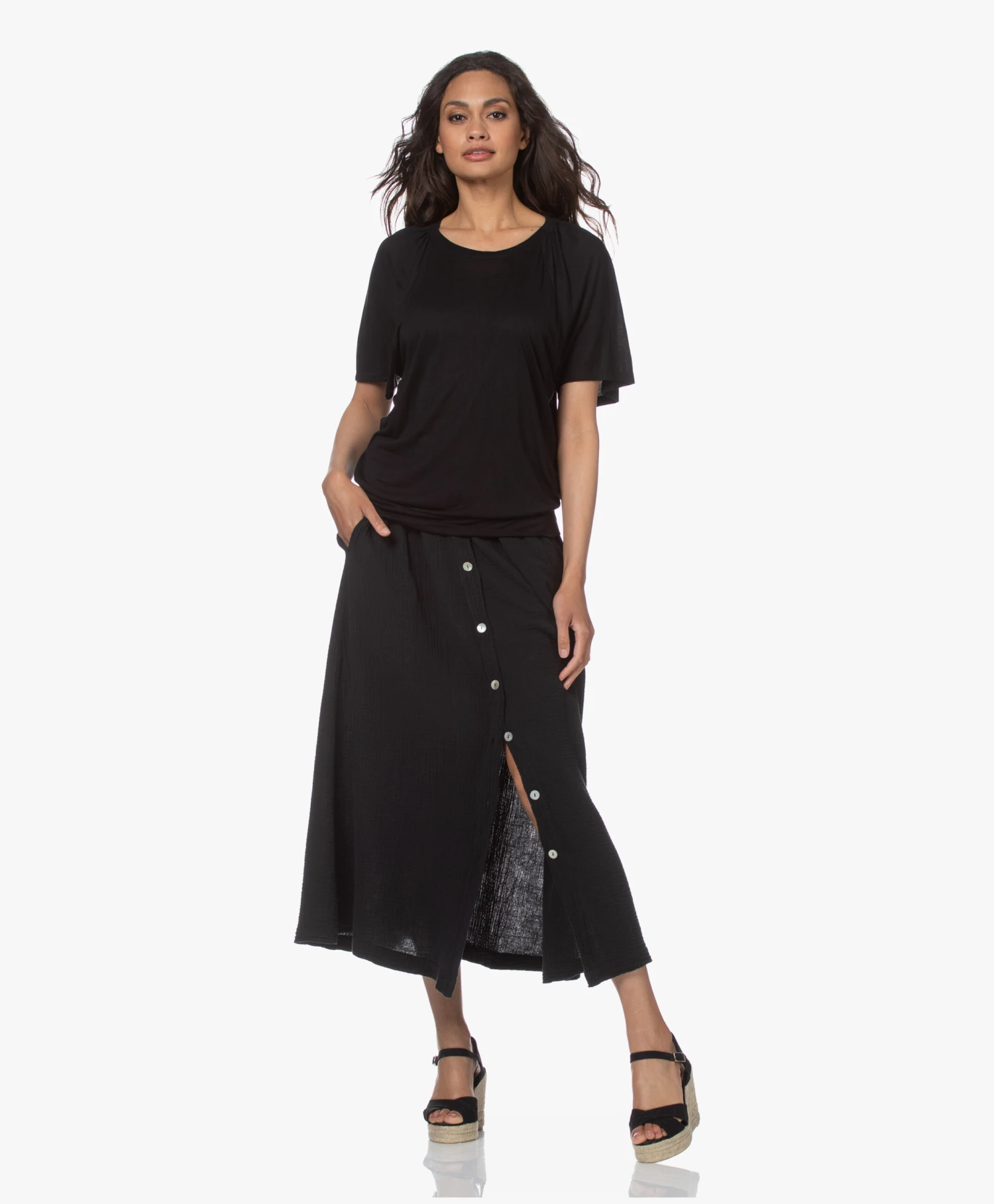 Castañer Blaudell 10,5Cm Canvas Espadrilles Met Sleehak - Zwart 10 Castañer Blaudell 10,5Cm Canvas Espadrilles Met Sleehak - Zwart - Afbeelding 10