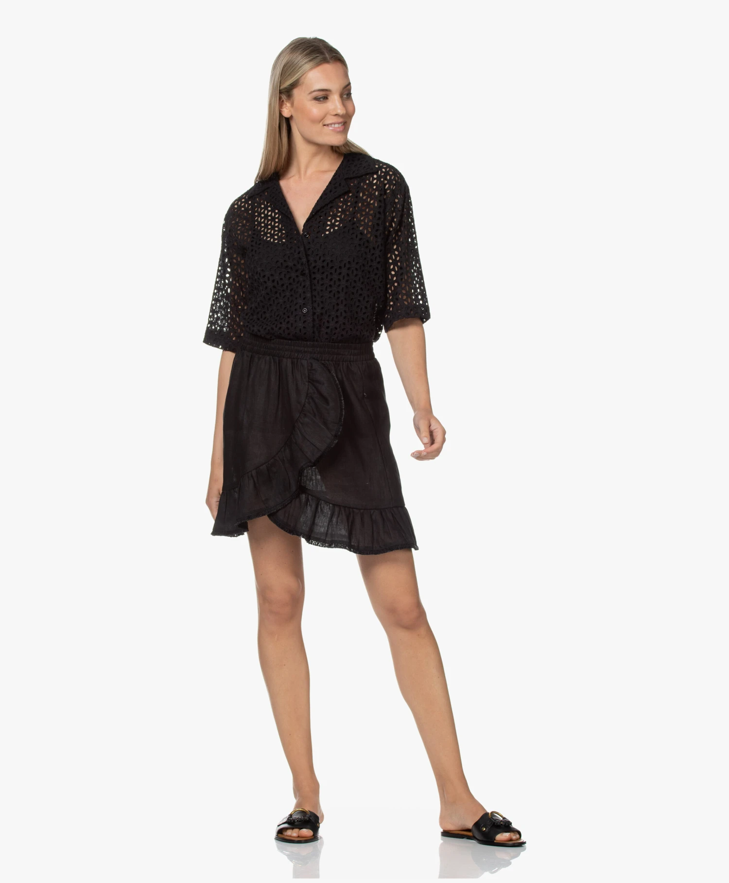 Hanro Soft Touch Modal Spaghetti Top - Zwart 5 Hanro Soft Touch Modal Spaghetti Top - Zwart - Afbeelding 5