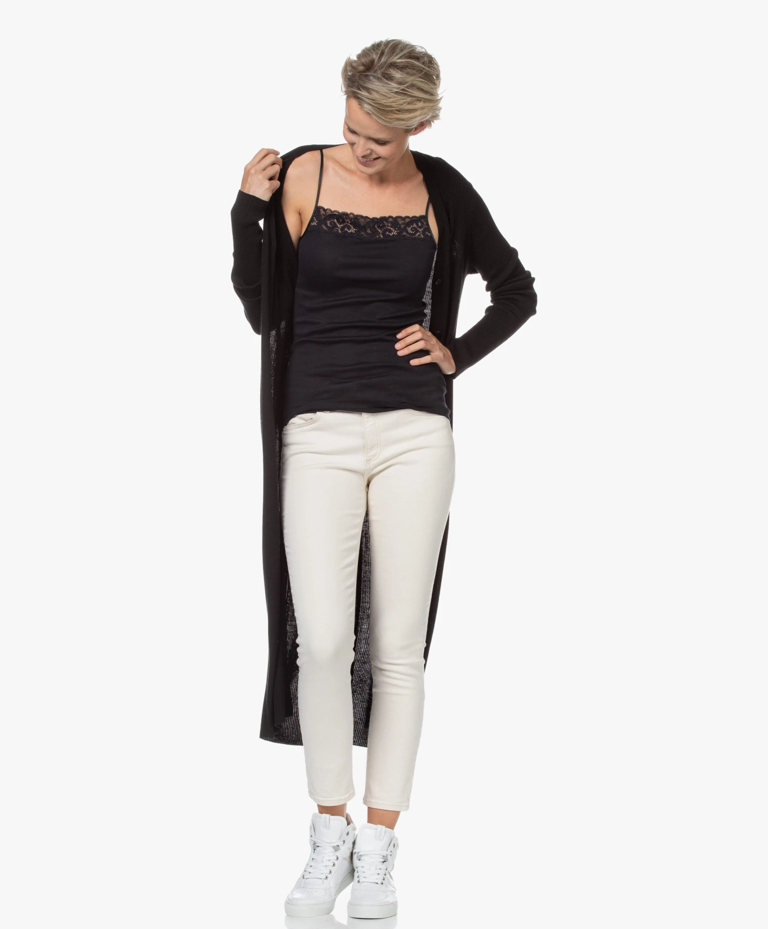 Hanro Moments Spaghetti Top - Zwart 12 Hanro Moments Spaghetti Top - Zwart - Afbeelding 12