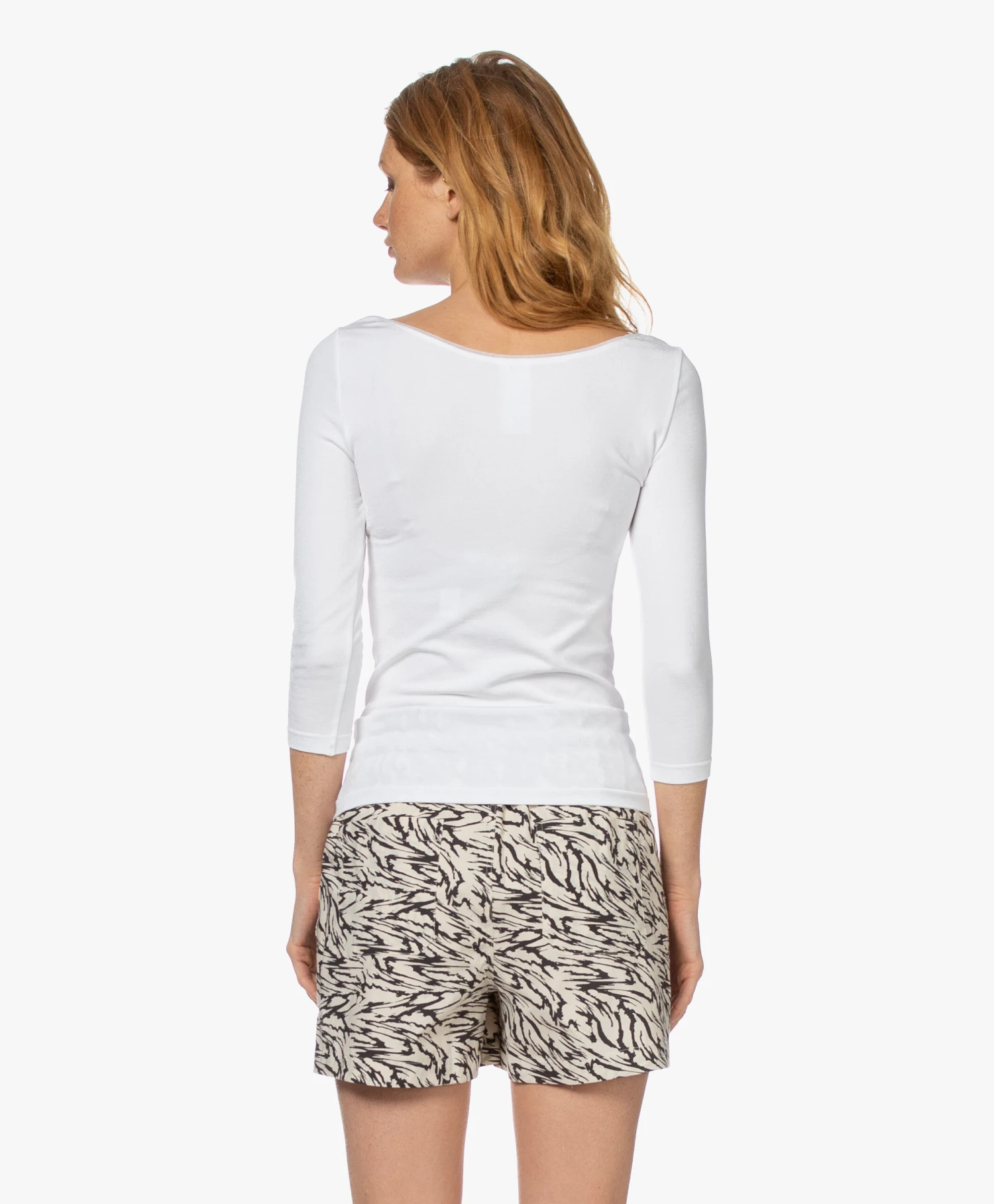 Wolford Cordoba Katoenmix T-Shirt - Wit 4 Wolford Cordoba Katoenmix T-Shirt - Wit - Afbeelding 4