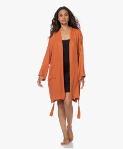Hammam34 The Pheasant Geborduurde Katoenen Kimono - Roest Oranje 17 Hammam34 The Pheasant Geborduurde Katoenen Kimono - Roest Oranje -Mode Kleding 210706 b03411c0 662c 48ce afa9 b0ccc3fc60ca