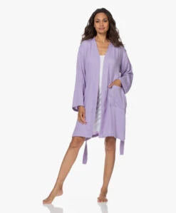 Hammam34 The Flower Geborduurde Katoenen Kimono - Lila -Mode Kleding 210706 ed36781e de02 4914 bd2e 04dea9bac6a5