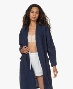 Hammam34 Cranes Geborduurde Katoenen Kimono - Navy -Mode Kleding 210715 47f51065 1122 49b7 aa5d f94641a9a86d