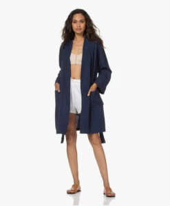 Hammam34 Cranes Geborduurde Katoenen Kimono - Navy -Mode Kleding 210715 e9940039 a36c 4092 b907 b9daba11ef4d