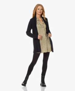 Sibin/Linnebjerg Mio Halflang Open Vest - Navy -Mode Kleding 210804 38755e9c ef70 4bc0 add9 a20ae0cb8f0a