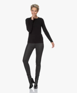 Drykorn Bajari Geribde Modal Longsleeve - Zwart -Mode Kleding 210830 566de3c4 18b1 4d0c b067 239c2279ea08