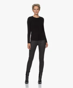 Drykorn Bajari Geribde Modal Longsleeve - Zwart -Mode Kleding 210830 7755a2b7 bd1c 4624 8013 936d237279ba