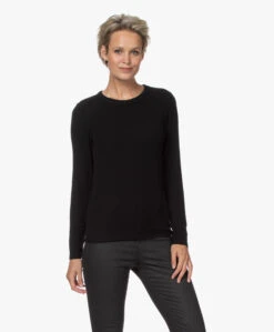 Drykorn Bajari Geribde Modal Longsleeve - Zwart -Mode Kleding 210830 a1a7b52a 8298 4e6b 8150 8a5e2a87a319