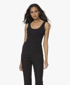 Japantky Iyo Reversible Travel Jersey Tanktop - Zwart