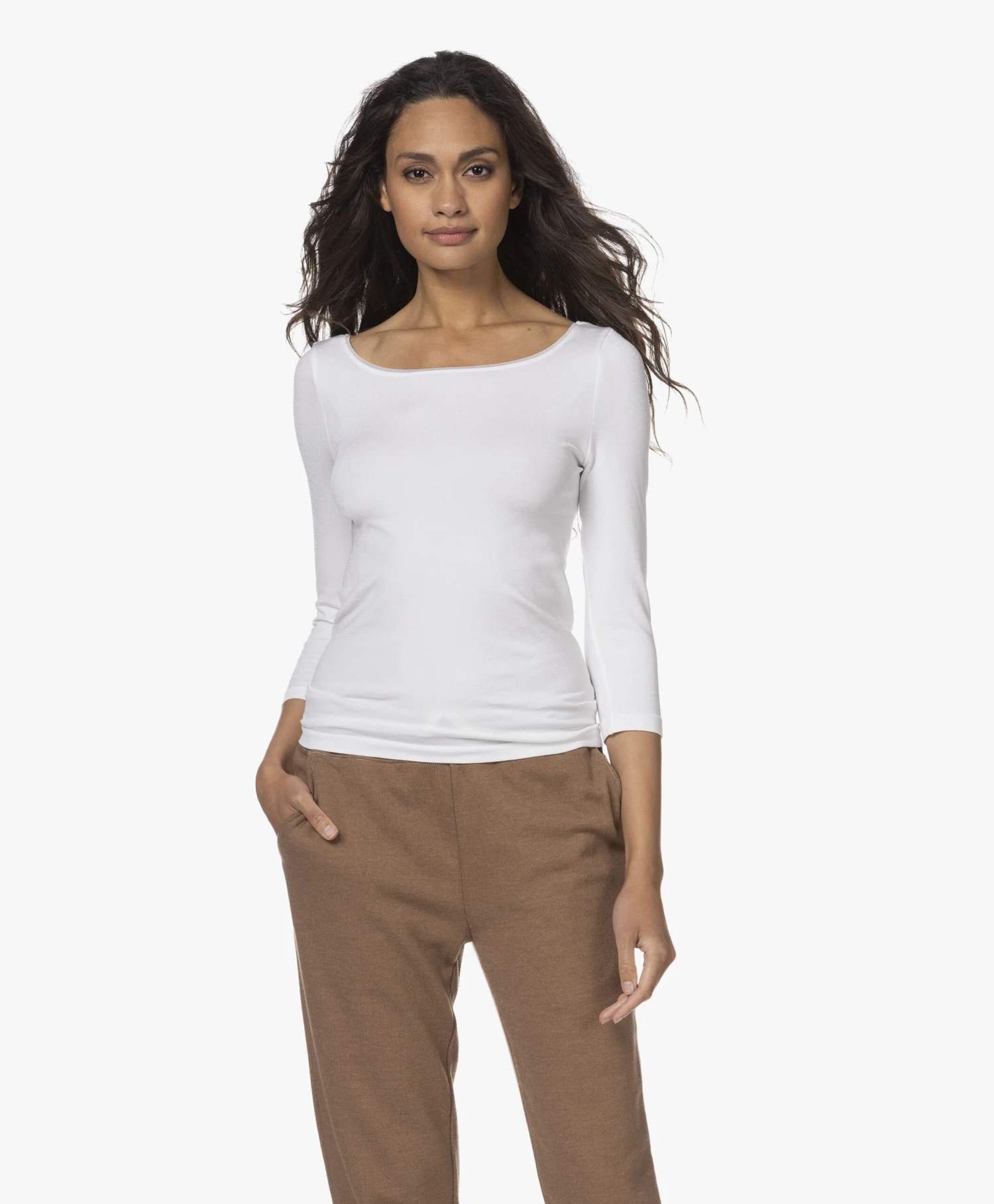 Wolford Cordoba Katoenmix T-Shirt - Wit 1 Wolford Cordoba Katoenmix T-Shirt - Wit