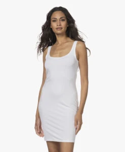 No Man'S Land Viscose Jersey Jurk - Wit -Mode Kleding 211012 51acb1e8 d1fa 47a9 82d8 ed819c37ed14