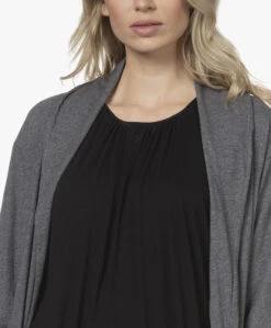 Skin Carina Pima Katoenen Jersey Badjas - Donkergrijs Mêlee -Mode Kleding 211019 0c3fe6b6 0770 4507 afca bf72f8d495c5