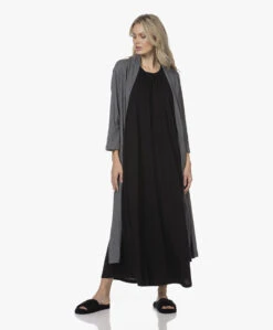 Skin Carina Pima Katoenen Jersey Badjas - Donkergrijs Mêlee -Mode Kleding 211019 52314b51 c33b 4715 b880 9d62d64ace03