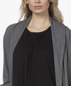 Skin Carina Pima Katoenen Jersey Badjas - Donkergrijs Mêlee -Mode Kleding 211019 5d462179 d86a 43d0 8049 13d70a327d33