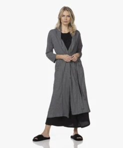 Skin Carina Pima Katoenen Jersey Badjas - Donkergrijs Mêlee -Mode Kleding 211019 aa1631b2 1d40 4cca af57 4d4d004d2faa