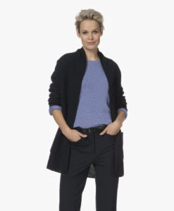 Sibin/Linnebjerg Mio Halflang Open Vest - Navy -Mode Kleding 211026 605b31af 4eb2 40df 886f ac5d8f07c0fe