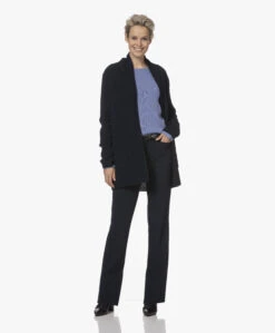 Sibin/Linnebjerg Mio Halflang Open Vest - Navy -Mode Kleding 211026 f5b87e62 5397 47b9 a429 1fa3807e9159