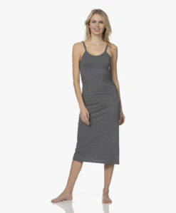 Skin Calyn Pima Katoenen Slip Dress - Charcoal Heather -Mode Kleding 211102 6ea02db3 e970 4cbf 8902 347165e5f2d1