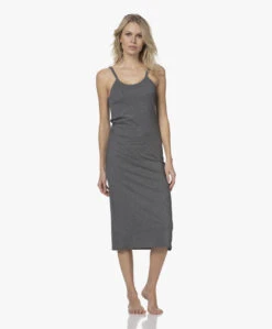 Skin Calyn Pima Katoenen Slip Dress - Charcoal Heather -Mode Kleding 211102 9113b45d 3f6e 487b a61a 26ecfb923c75