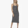 Skin Calyn Pima Katoenen Slip Dress - Charcoal Heather