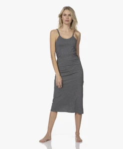 Skin Calyn Pima Katoenen Slip Dress - Charcoal Heather