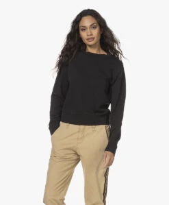 Vince Essential Katoenmix Cropped Sweatshirt - Zwart 15 Vince Essential Katoenmix Cropped Sweatshirt - Zwart -Mode Kleding 211104 eeb43963 2e43 429c a847 4697a9c6b597