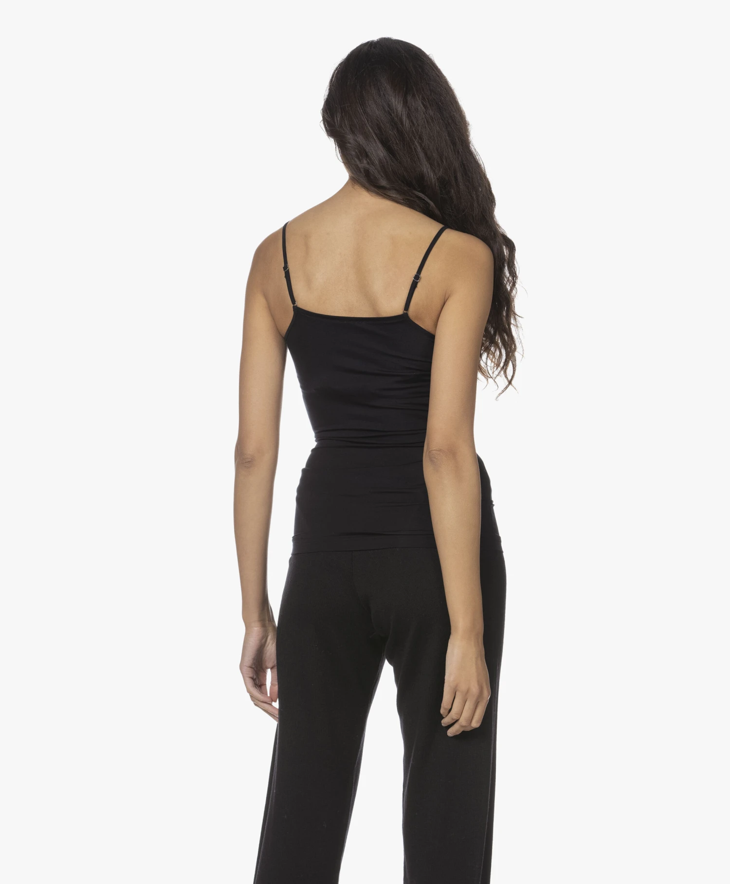 Hanro Soft Touch Modal Spaghetti Top - Zwart 4 Hanro Soft Touch Modal Spaghetti Top - Zwart - Afbeelding 4