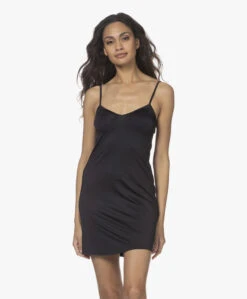 Hanro Satin Deluxe Onderjurk - Zwart