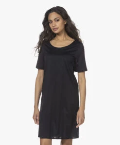 Hanro Cotton Deluxe Jersey Nachthemd - Zwart 20 Hanro Cotton Deluxe Jersey Nachthemd - Zwart -Mode Kleding 211125 9d28b364 987a 472e ae40 dc261ba938b2