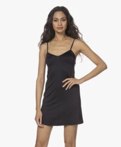 Hanro Satin Deluxe Onderjurk - Zwart -Mode Kleding 211125 aa7421f9 3f9e 4b49 bf27 1265c8a6aea4