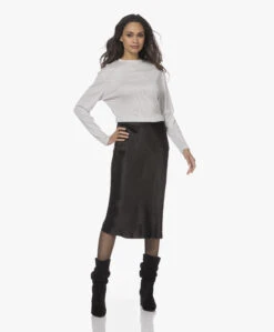 Vince Crush Satijnen Midi Rok - Zwart -Mode Kleding 211202 538affb3 a786 42c8 b612 8c34f64b0dbe