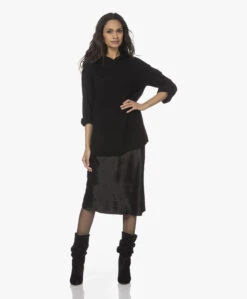 Vince Crush Satijnen Midi Rok - Zwart -Mode Kleding 211202 9bab3810 1203 4cdd 8a06 1e3672c4f73c