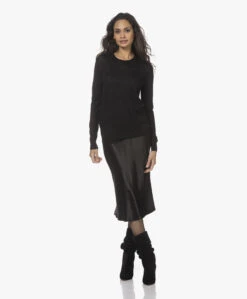 Vince Crush Satijnen Midi Rok - Zwart -Mode Kleding 211202 c3277165 8ce4 4aef a6b6 566add8fb675