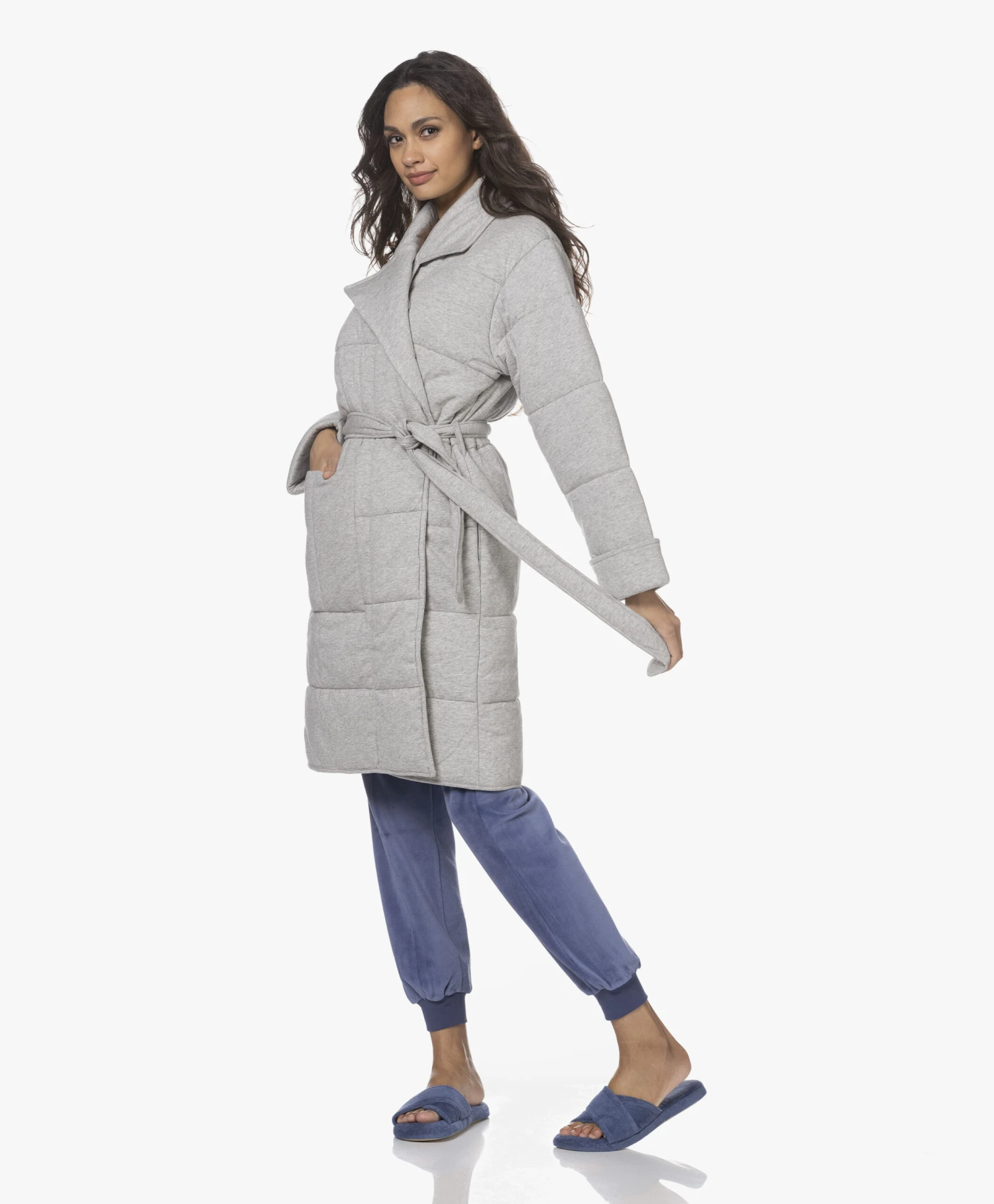 Skin Kyoto Katoenen Terry Slippers - Azure Blue 5 Skin Kyoto Katoenen Terry Slippers - Azure Blue - Afbeelding 5