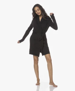 Skin Dubbellaagse Jersey Badjas - Zwart -Mode Kleding 211209 653832aa c3d4 4003 9f07 ee2a6d0c3c80