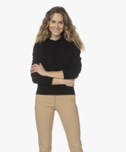 Joseph Gebreide Wol En Cashmere Capuchontrui - Zwart -Mode Kleding 211214 67080f48 4f9b 4b4f ae51 27162fe3a70d