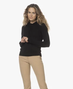 Joseph Gebreide Wol En Cashmere Capuchontrui - Zwart -Mode Kleding 211214 81f4545a 5675 4326 8e5e e06e4121dbec