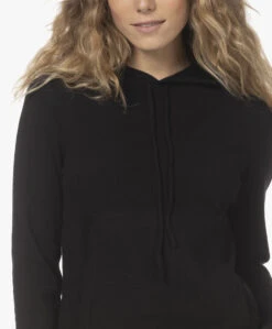 Joseph Gebreide Wol En Cashmere Capuchontrui - Zwart -Mode Kleding 211214 c1ccdf3a aaf7 4251 8d24 3ae00dc42f1b