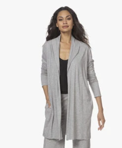 Skin Dubbellaagse Jersey Badjas - Grijs Mêlee -Mode Kleding 211216 63810a5b 019c 4dc0 81ca 48012a0aa78c