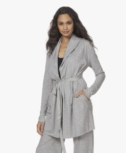 Mode Kleding 20 Skin Dubbellaagse Jersey Badjas - Grijs Mêlee