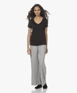 Skin Dubbellaagse Jersey Wijde Pijpen Broek - Grijs Mêlee -Mode Kleding 211216 d7552f1a 472d 472c 852a 85d11faab440