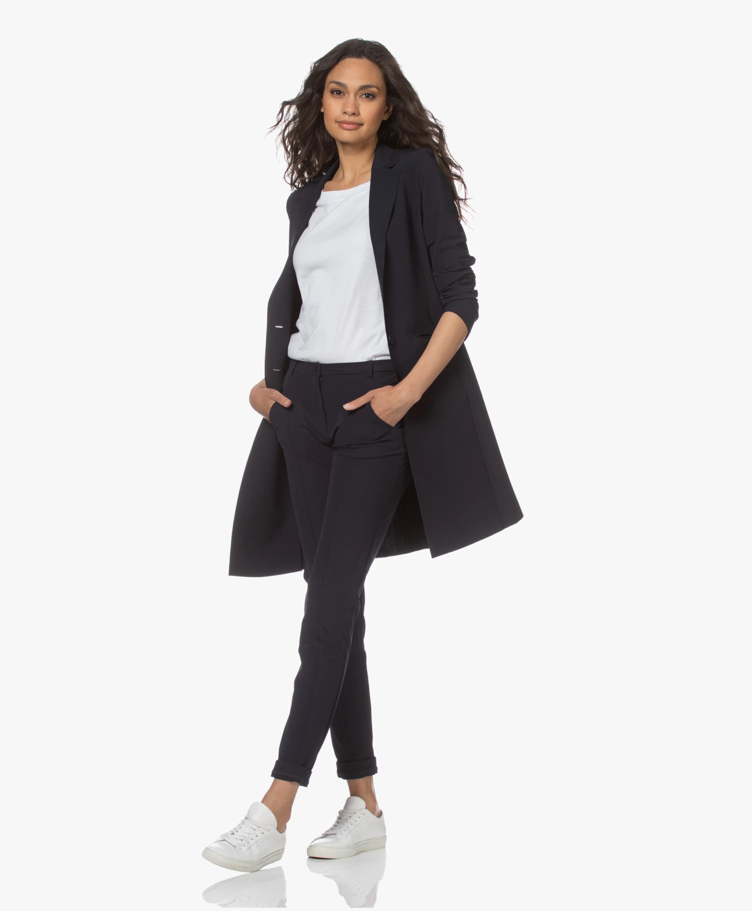 Japantky Luna Lange Travel Jersey Blazer - Zwartblauw 1 Japantky Luna Lange Travel Jersey Blazer - Zwartblauw