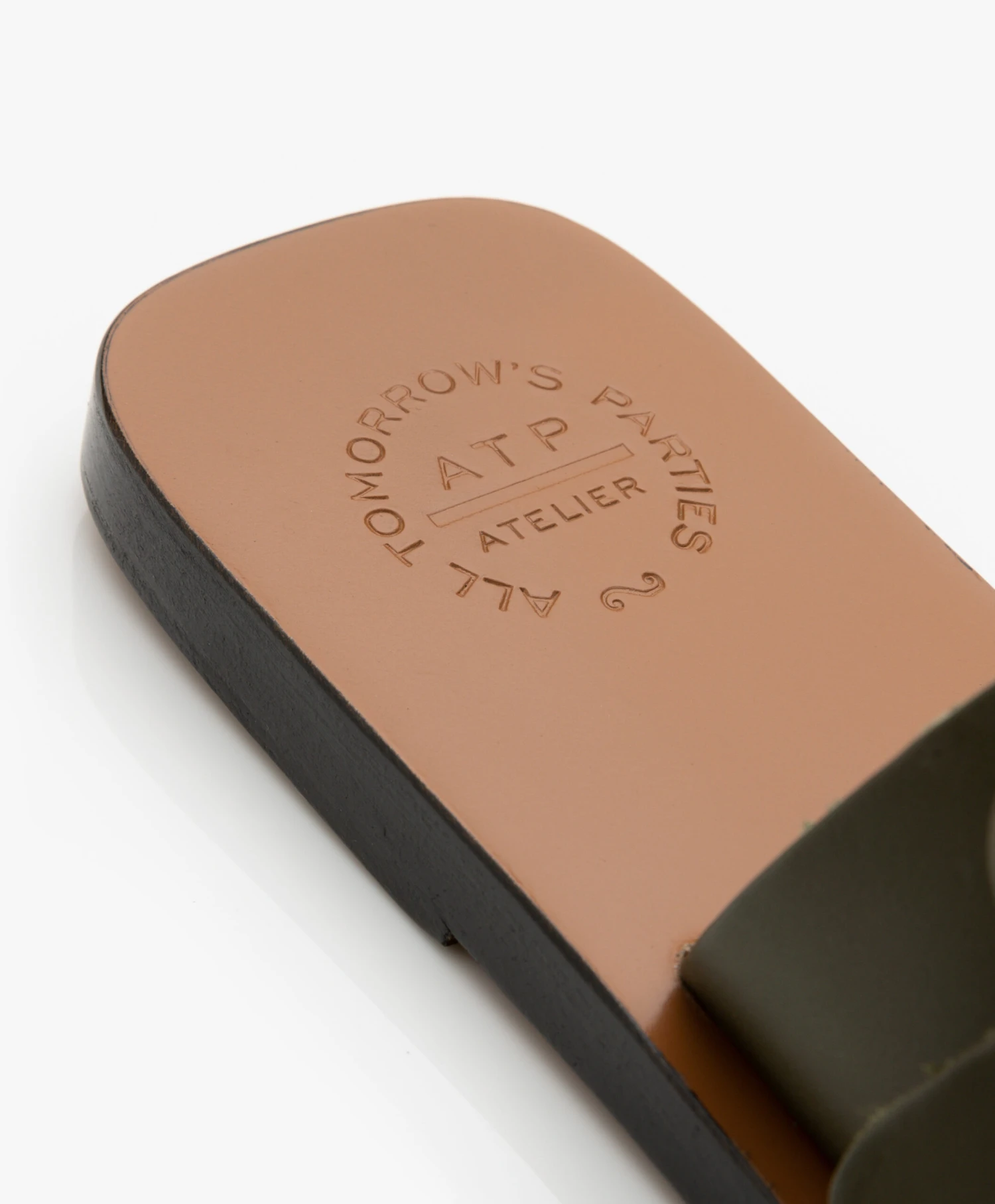 Atp Atelier Ceci Leren Slippers Met Gesp - Groen 11 Atp Atelier Ceci Leren Slippers Met Gesp - Groen - Afbeelding 11